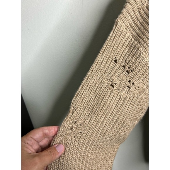 Endless Blu Destroyed Cropped Knit Sweater S - Picture 4 of 9